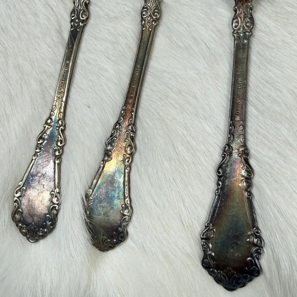 Set of Four 1847 Rogers Bros. Silver-Plated Teaspoons
